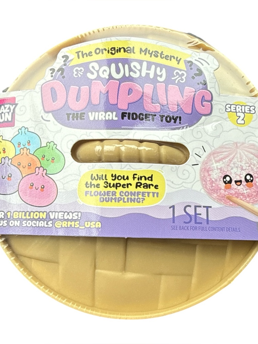 Crazy Fun Mystery Dumpling w Chance of Flower Confetti Dumpling Squishy Series 2